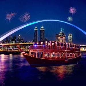 NEW YEAR's EVE DUBAI CANAL CRUISE (BURJ KHALIFA FIREWORKS)